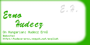 erno hudecz business card